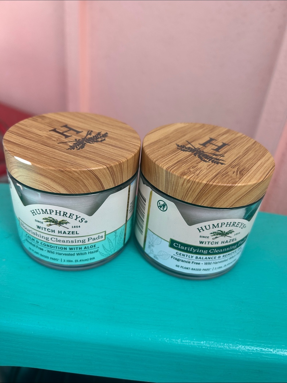 Humphreys Witch Hazel Facial Cleansing Pads Duo (Clarifying & Nourishing)
